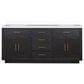 Lexora Home Abbey 72" Double Bathroom Vanity in Black Oak with 2 cm White Cultured Marble Top and Rectangular Sinks, , large