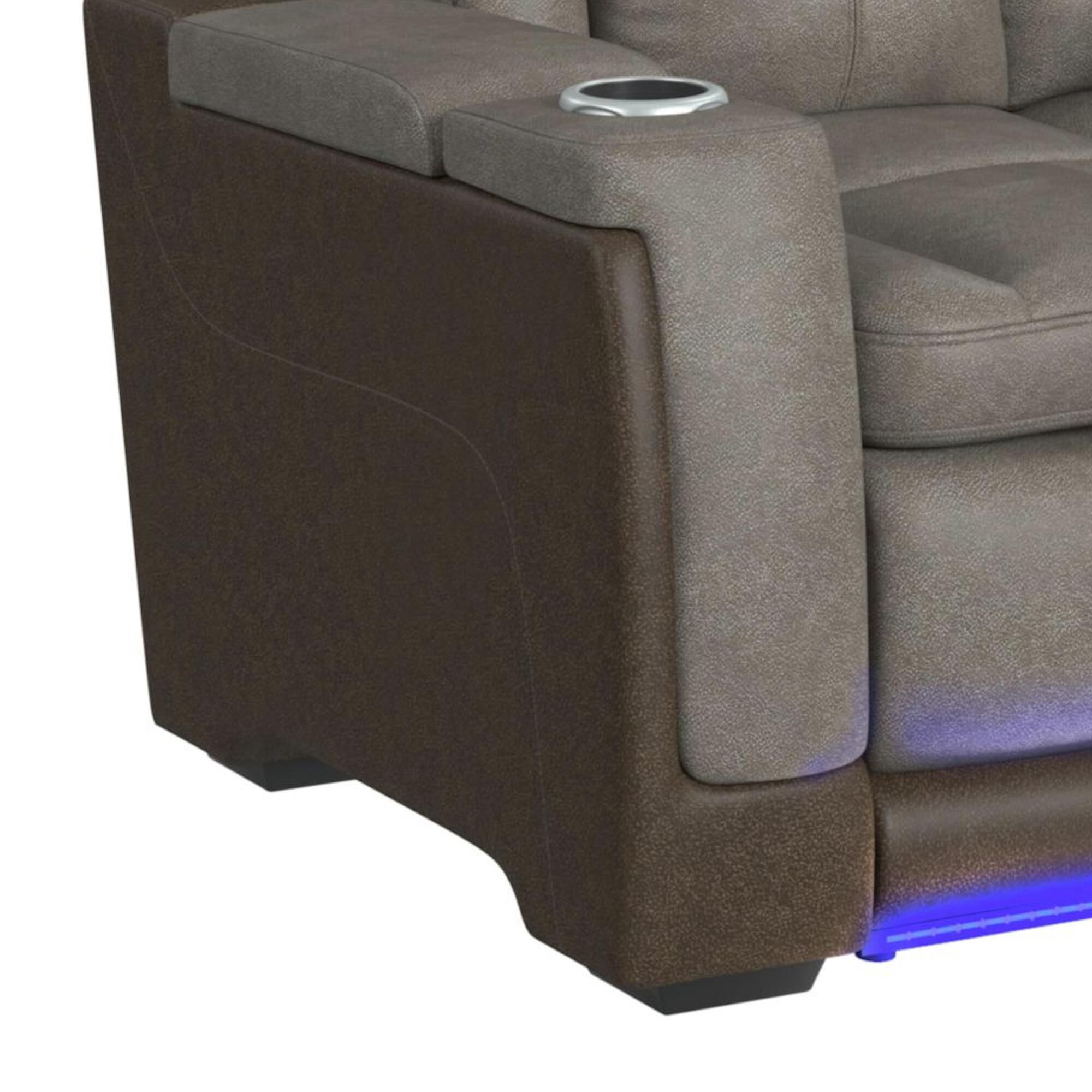Mayberry Hill Lantana Power Recliner in Rocky Grey and Brown