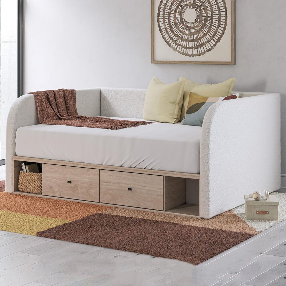 Ashley Arloster Full Upholstered Day Bed with Storage in White, , large