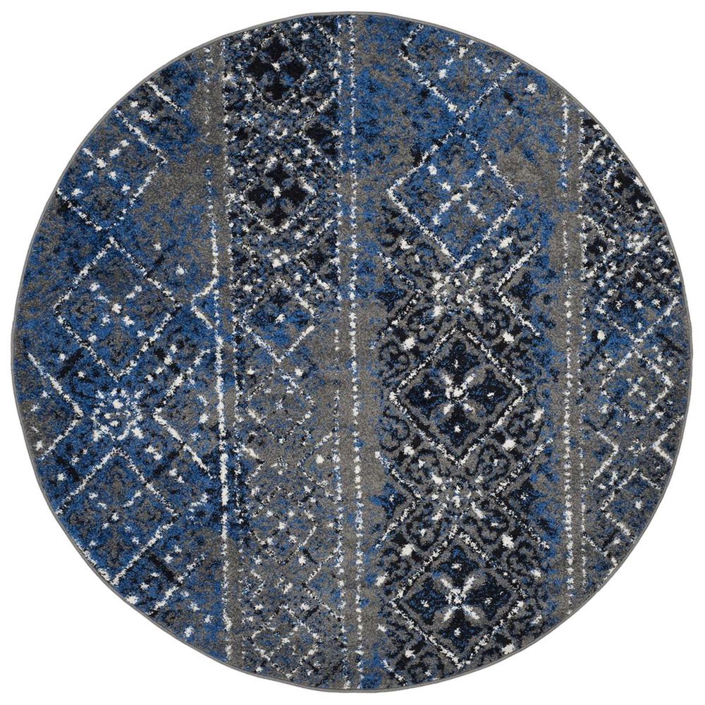 Safavieh Adirondack ADR111G-6R 6&#39; x 6&#39;  Silver/Multi Round Rug, , large