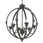 Golden Lighting Jules 6-Light Chandelier in Antique Black, , large