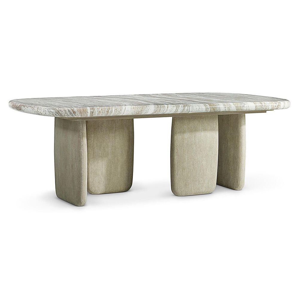 Bernhardt Arcadia Faux Stone Dining Table with 1-24&quot; Standard Leaf, , large
