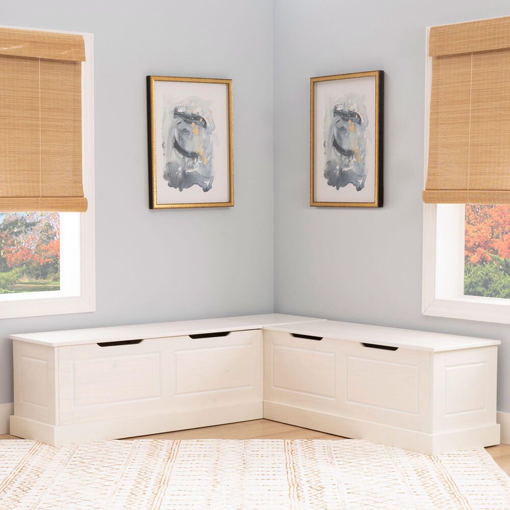 Linon Home Decor Tobin Backless Nook in White, , large