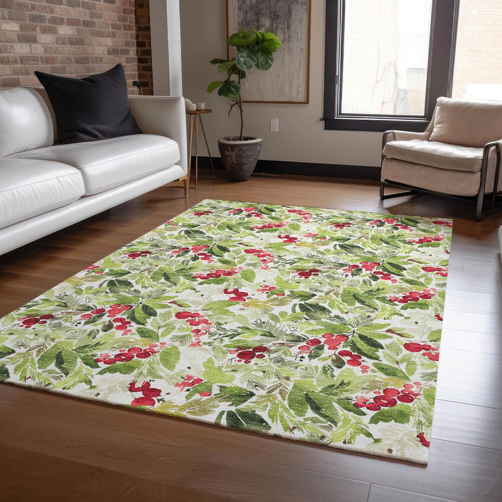 Dalyn Rug Company Wonderland WN24 5&#39; x 7&#39;6&quot; Aloe Indoor/Outdoor Area Rug, , large