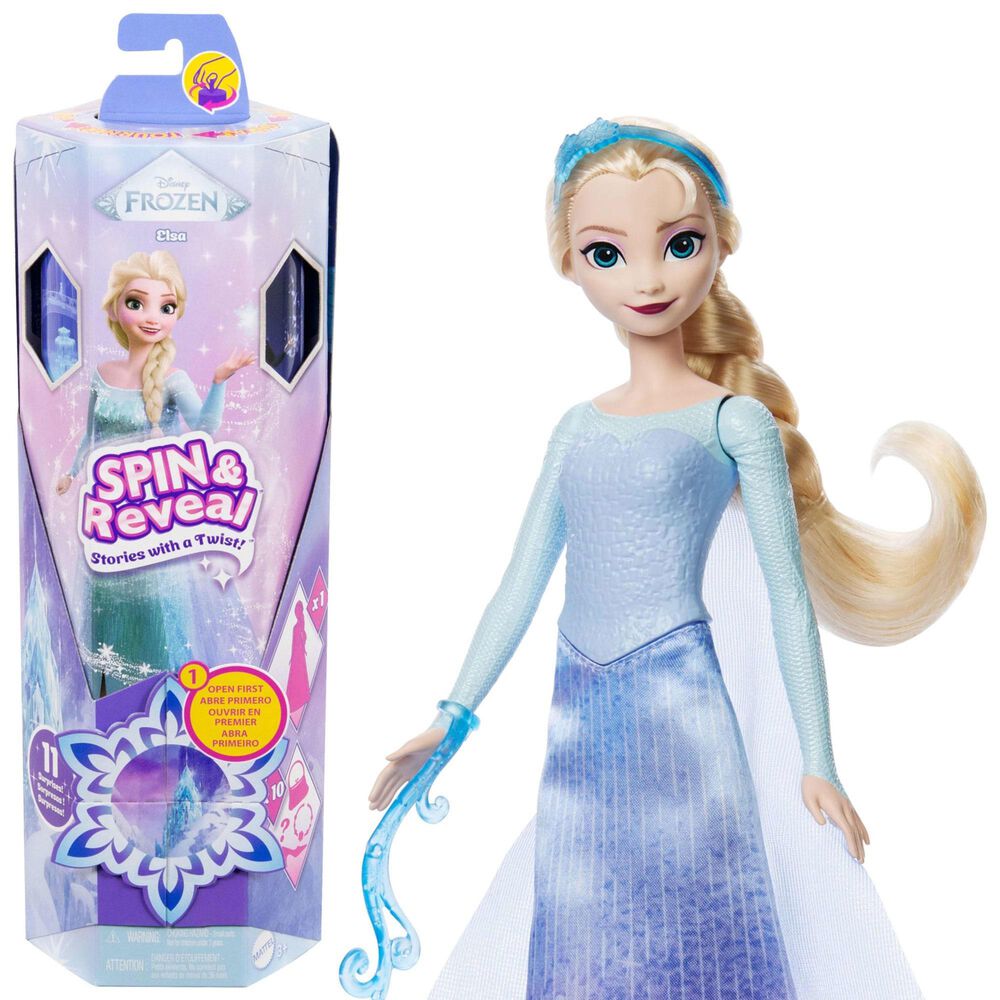 Mattel Frozen Spin and Reveal Elsa Fashion Doll with Accessories in Multicolor, , large