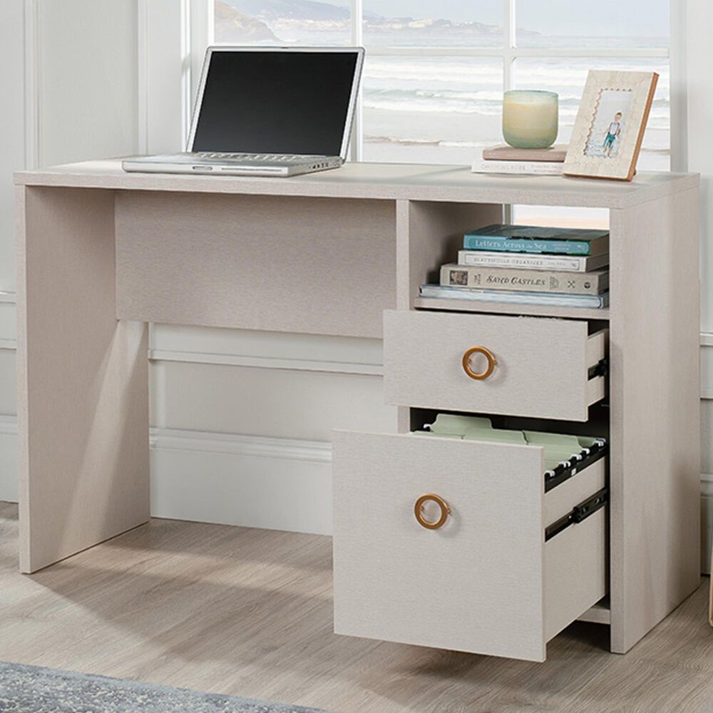 Sauder Grand Coast Writing Desk in Dove Linen, , large
