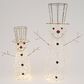 The Gerson Company 2-Piece UL Electric Lighted Holiday Snowmen Set in White, , large