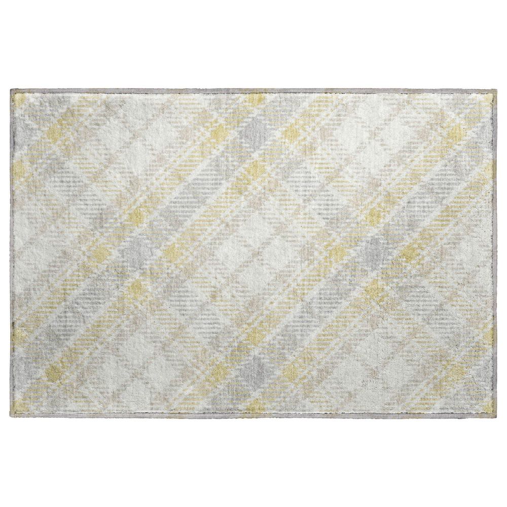 Dalyn Rug Company Soft Essentials Plaid Wheat 1"8" x 2"6" Indoor/Outdoor Area Rug, , large