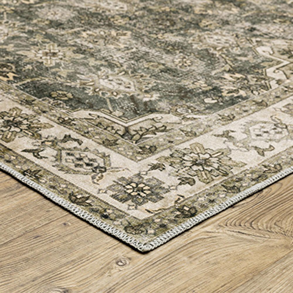Oriental Weavers Malibu 2&#39; x 8&#39; Blue and Beige Runner, , large