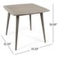HOMLUX Outdoor Square Acacia Wood Dining Table with Straight Legs in Gray - Table Only, , large