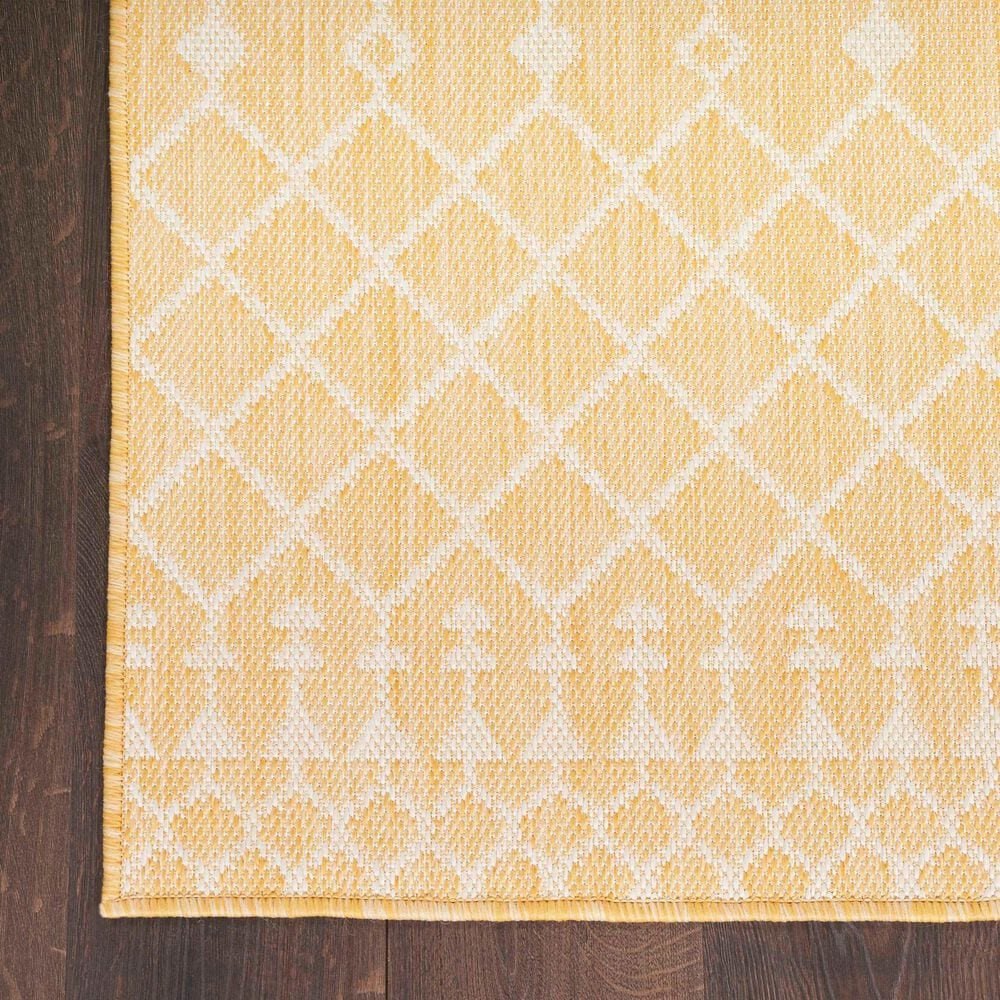 Nourison Positano Southwestern Yellow 5&#39; x 7&#39; Indoor/Outdoor Area Rug, , large