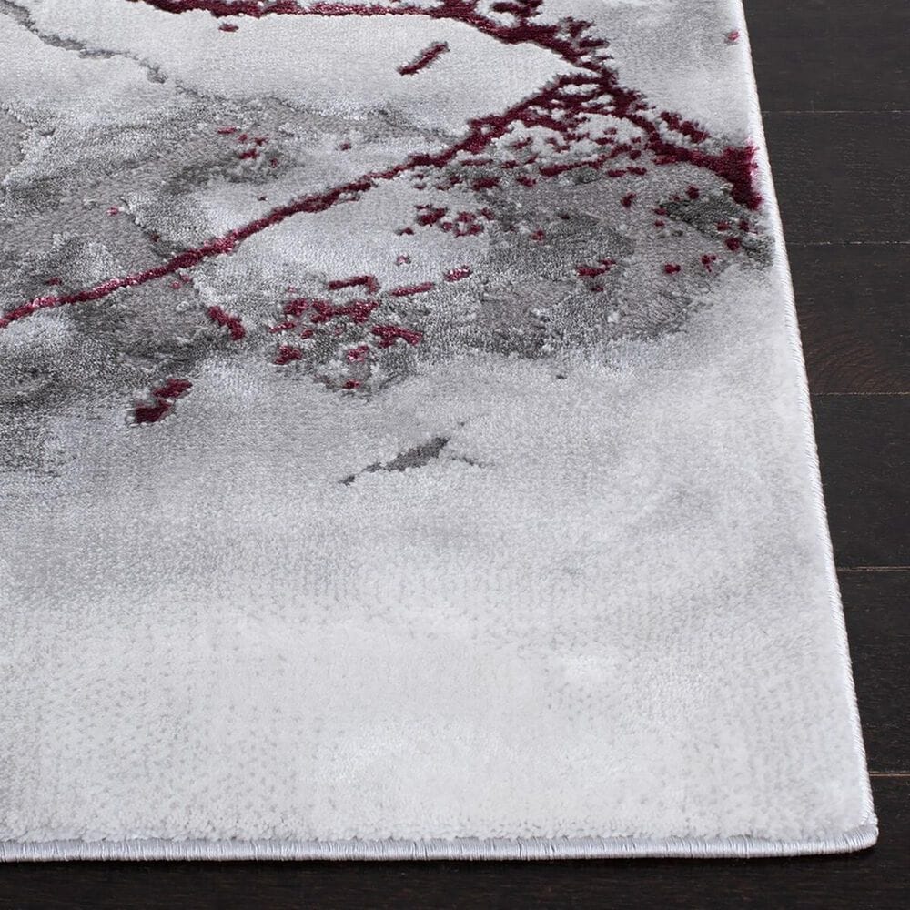 Safavieh Craft 2&#39;3&quot; x 12&#39; Grey and Wine Runner, , large