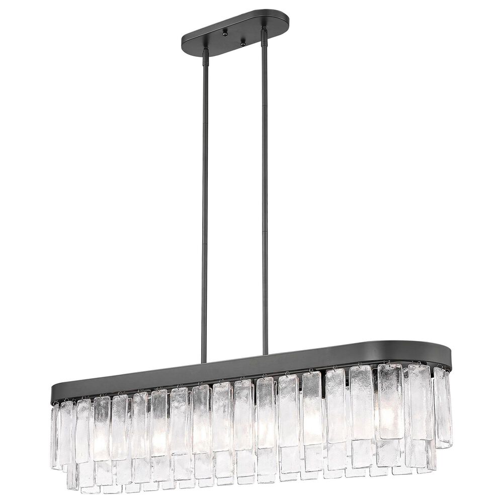 Golden Lighting Ciara 6-Light Linear Pendant in Matte Black, , large