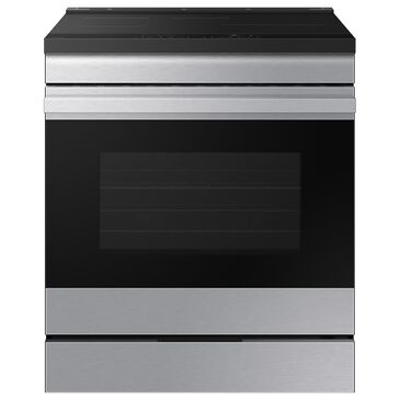 Samsung Bespoke Bespoke 6.3 Cu. Ft. Smart Slide-In Induction Electric Range with Ambient Edge Lighting in Stainless Steel, , large