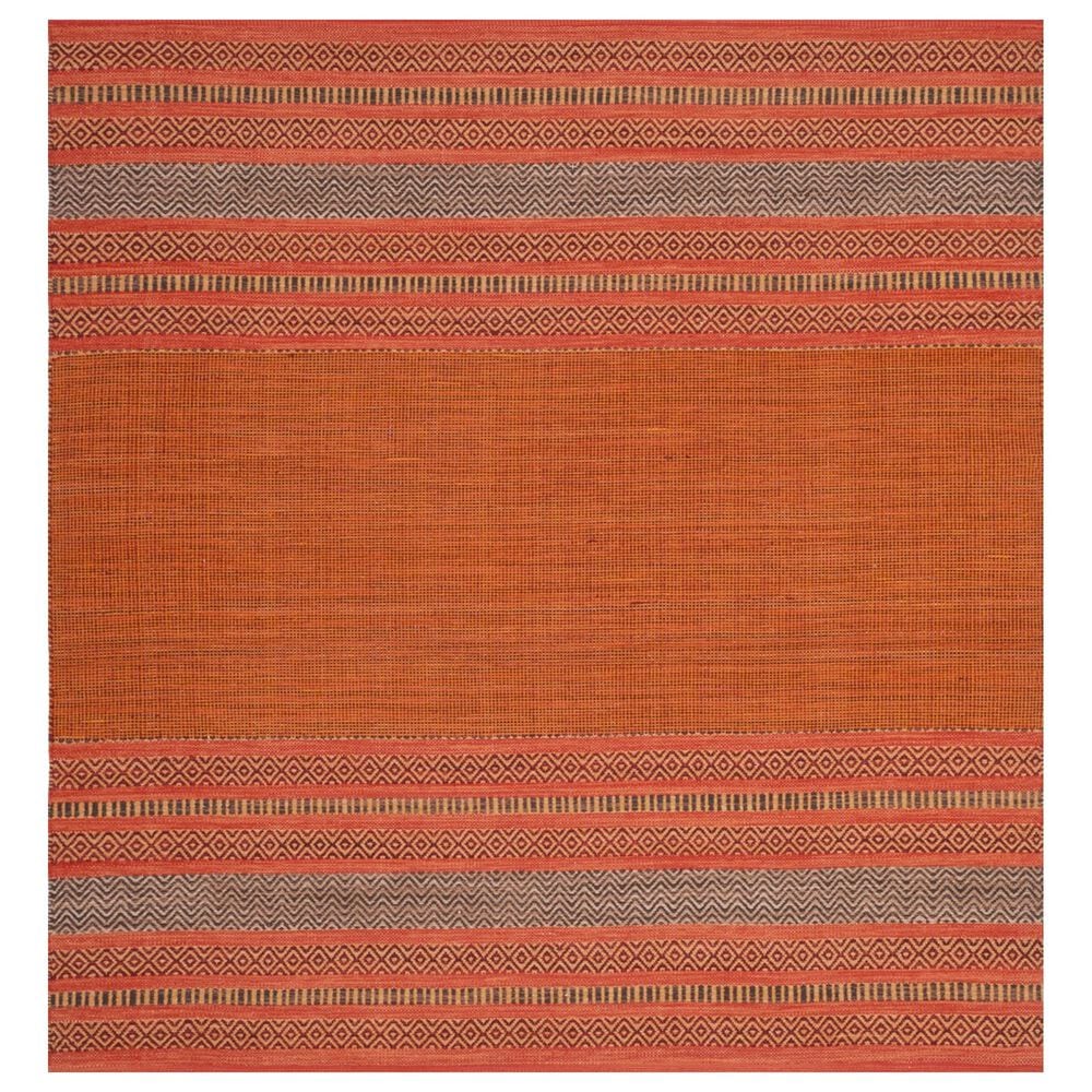 Safavieh Montauk MTK214B 6" Square Orange and Red Area Rug, , large