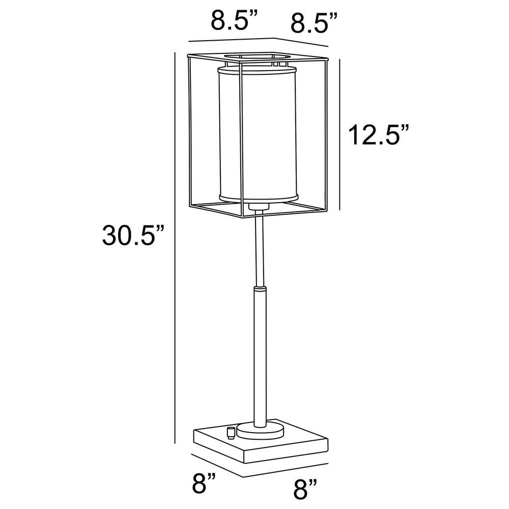 Lite Source Stein Table Lamp with Edison Bulb in Black, , large