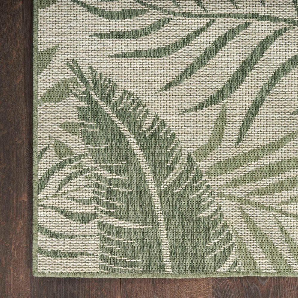 Nourison Garden Oasis GOA02 Ivory and Green 8&#39; x 10&#39; Indoor/Outdoor Area Rug, , large