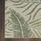 Nourison Garden Oasis GOA02 Ivory and Green 8" x 10" Indoor/Outdoor Area Rug, , large