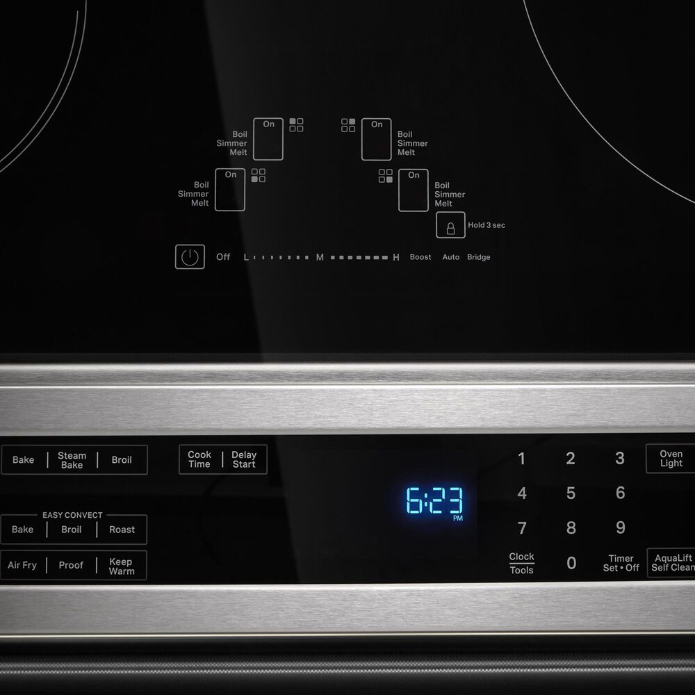KitchenAid 6.3 Cu. Ft. 4-Element Induction Slide-In Convection Range with Air Fry in Stainless Steel, , large