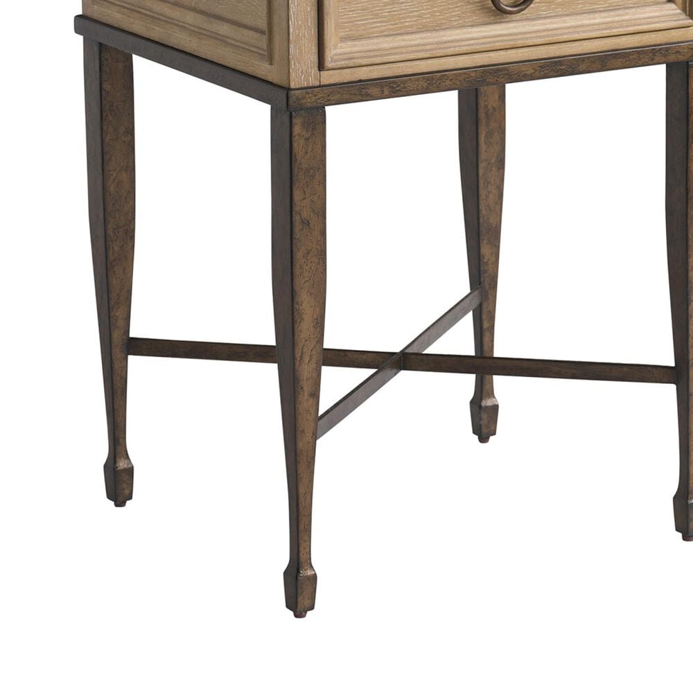 Lexington Home Brands Montecito Milano 1-Drawer Night Table in Bronze and Chaparral, , large