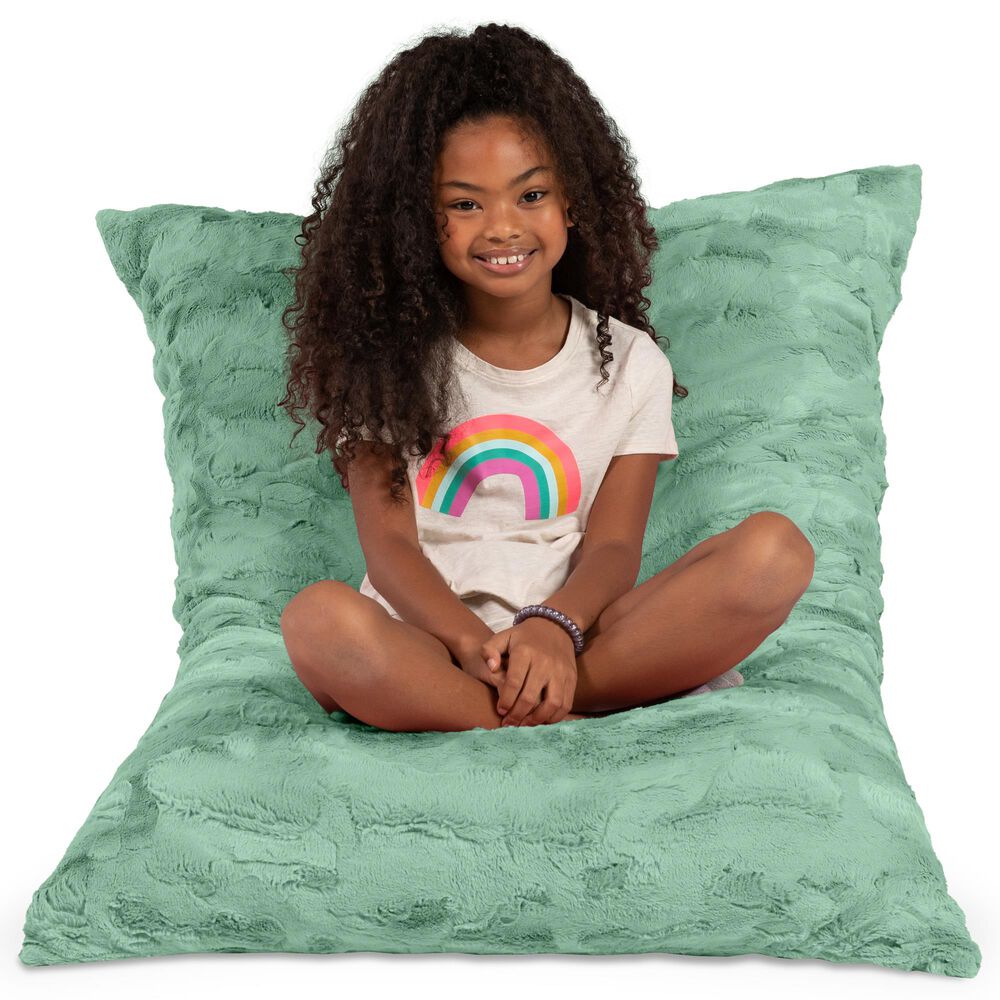 Jaxx Saxx Jr CrashPuff Floor Pillow Lounger in Spearmint Green, , large