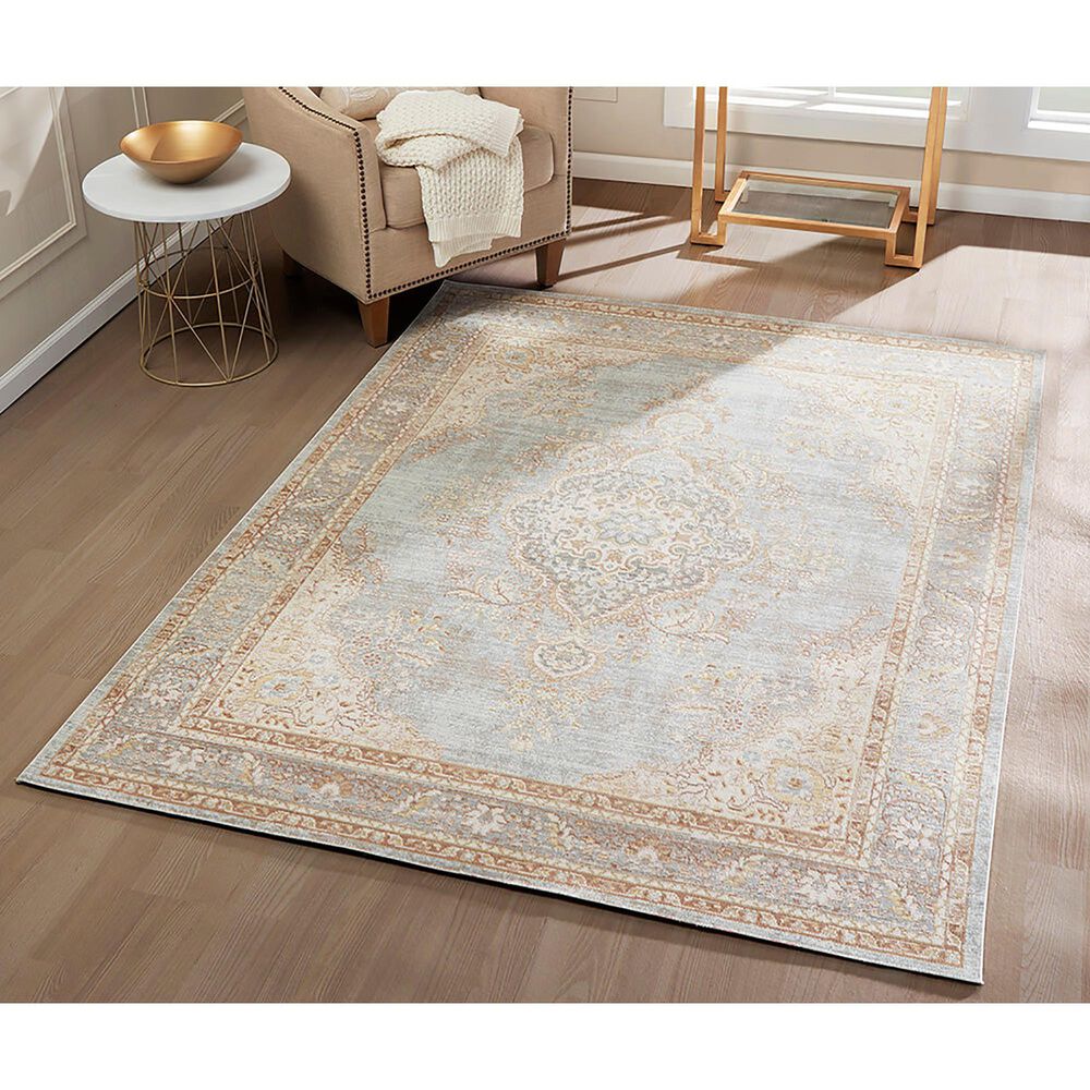 Momeni Isabella ISA-1 5&#39;3&quot; x 7&#39;3&quot; Blue Area Rug, , large