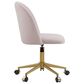 Linon Home Decor Adalynn Swivel Desk Chair with Blush Pink Cushion in Gold, , large