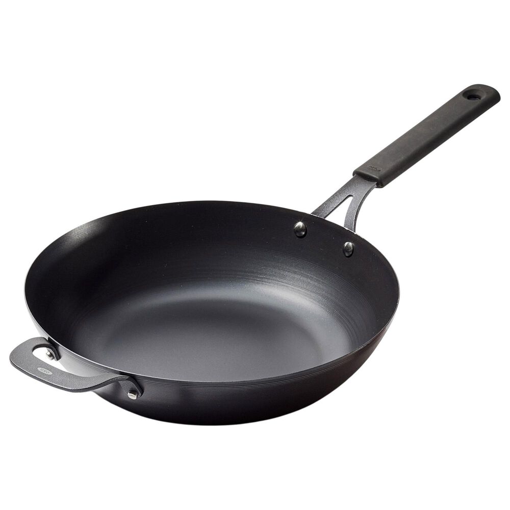Green Pan Obsidian 12" Wok with Silicone Sleeve in Black, , large