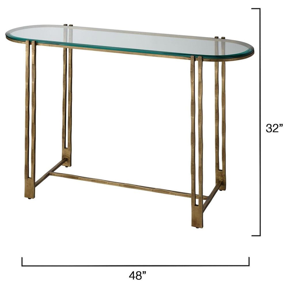 Jamie Young Garrison Console Table in Antique Brass, , large