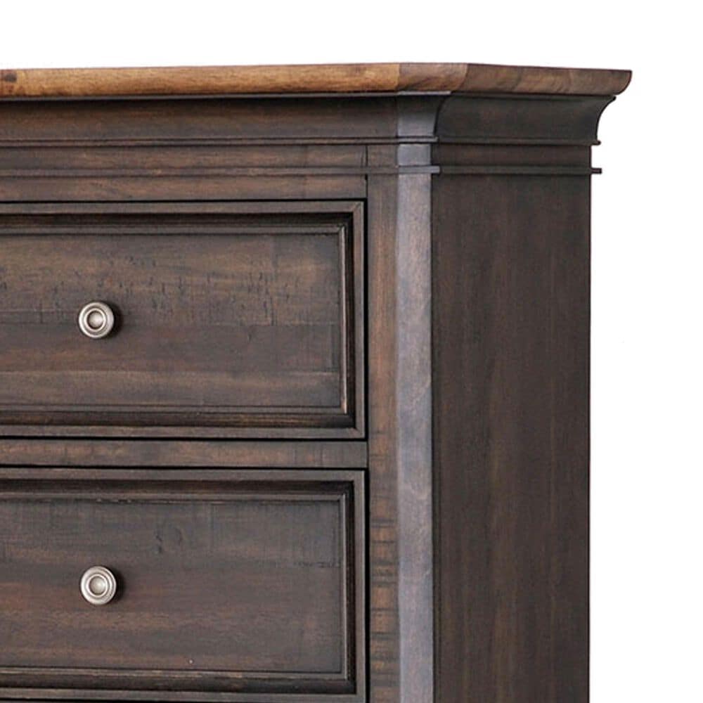 Napa Furniture Design Grand Louie 5-Drawer Lingerie Chest in Ebony and Wheat, , large