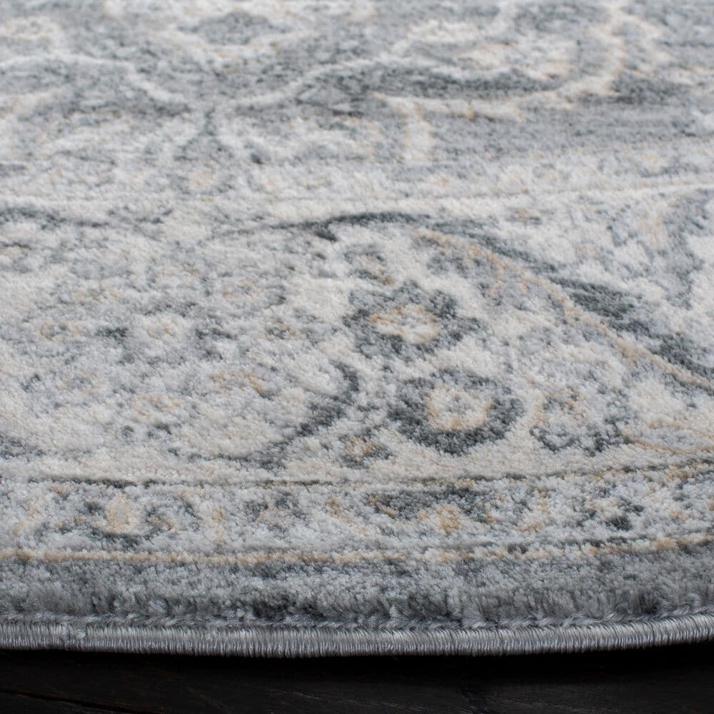 Safavieh Isabella 6&#39;7&quot; Round Grey and Dark Grey Area Rug, , large