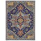 Amer Rugs Boho 2" x 3" Blue and Orange Area Rug, , large