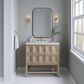 James Martin Vanities Emmeline 36" Single Bathroom Vanity in Pebble Oak with 3 cm Arctic Fall Solid Surface Top and Rectangular Sink, , large