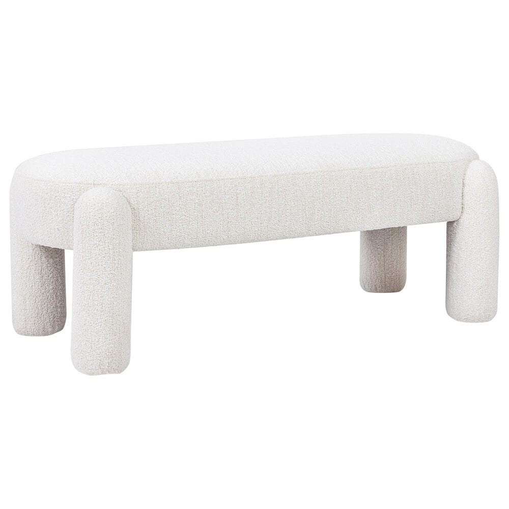 Jennifer Taylor Home Hugo Upholstered Bench in Milk Cream White, , large