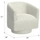 Emerald Home Furnishings Brylee Swivel Accent Chair in White, , large