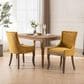 Hearth and Haven Upholstered Side Chair with Bronze Nail Head in Golden Yellow (Set of 2), , large