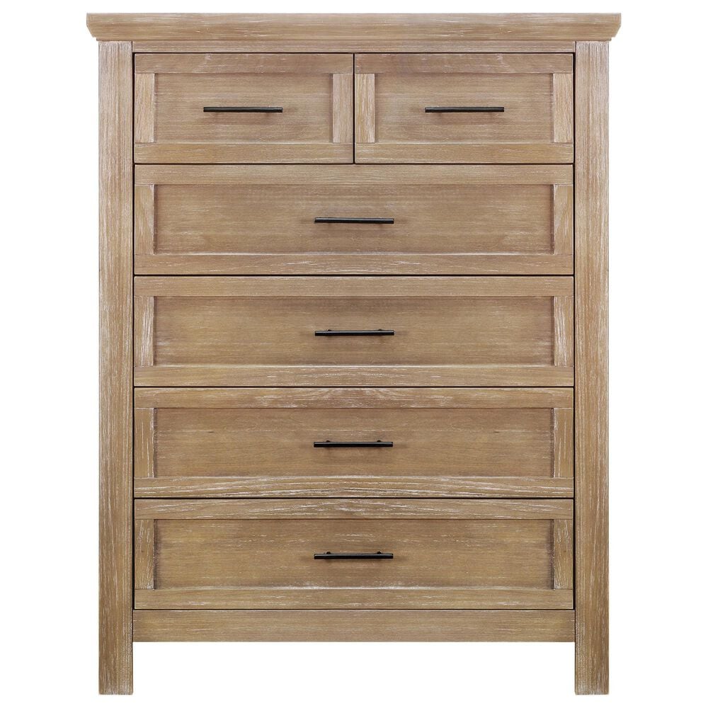 DaVinci Emory Farmhouse 6-Drawer Chest in Driftwood, , large