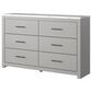 Ashley Cottonburg 6 Drawer Dresser in Light Gray and White, , large