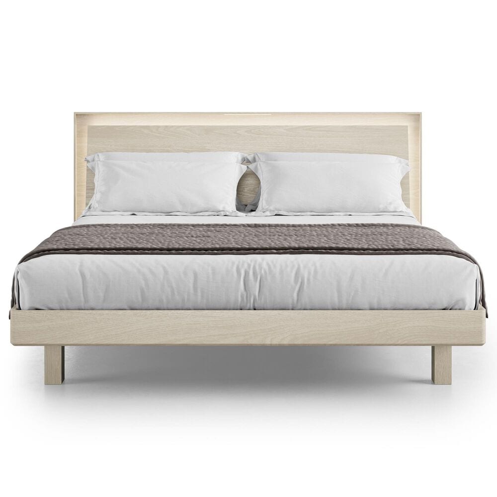 BDI Kara 4-Piece King Bedroom Set in Washed Oak, , large