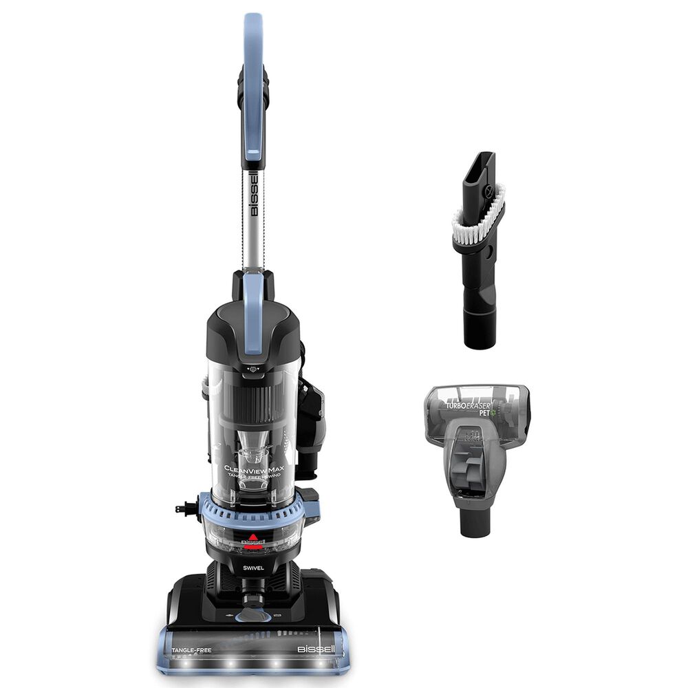 Bissell CleanView Max Tangle-Free Rewind Vacuum in Black and Lake, , large
