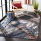 Safavieh Cabana CBN451H 4" x 6" Black and Rust Indoor/Outdoor Area Performance Rug, , large