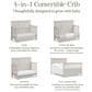 DaVinci Emory Farmhouse 4-in-1 Convertible Crib in White Driftwood, , large