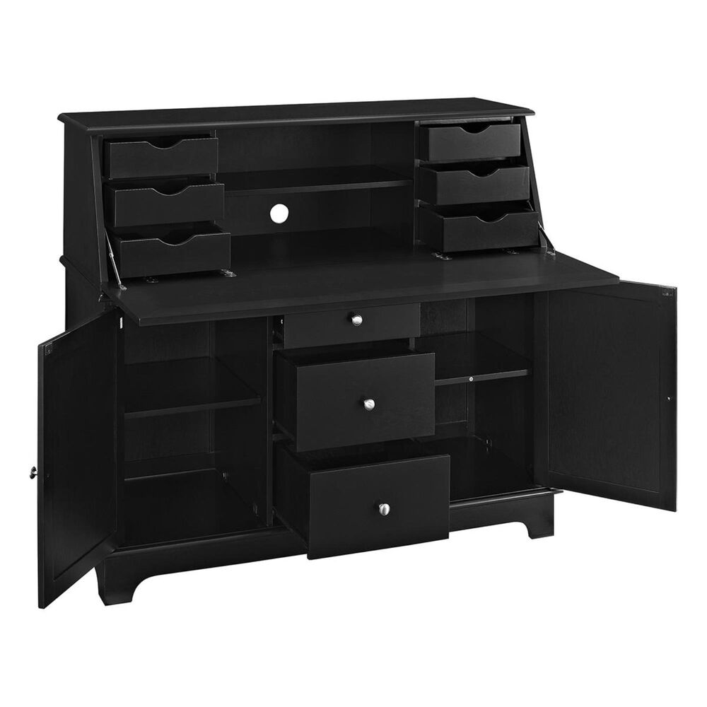 Crosley Furniture Sullivan Secretary Desk in Black Nebraska Furniture