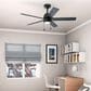 Hunter Erling 52" Ceiling Fan with LED Light in Matte Black, , large