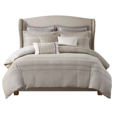 Hampton Park Carmel 8-Piece Full/Queen Comforter Set in Natural and Beige, , large