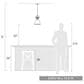Golden Lighting Duncan Small Pendant in Matte Black with Rod in Pewter, , large