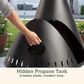 Cuisinart Chimenea Outdoor Propane Fire Pit in Black and Stainless Steel, , large