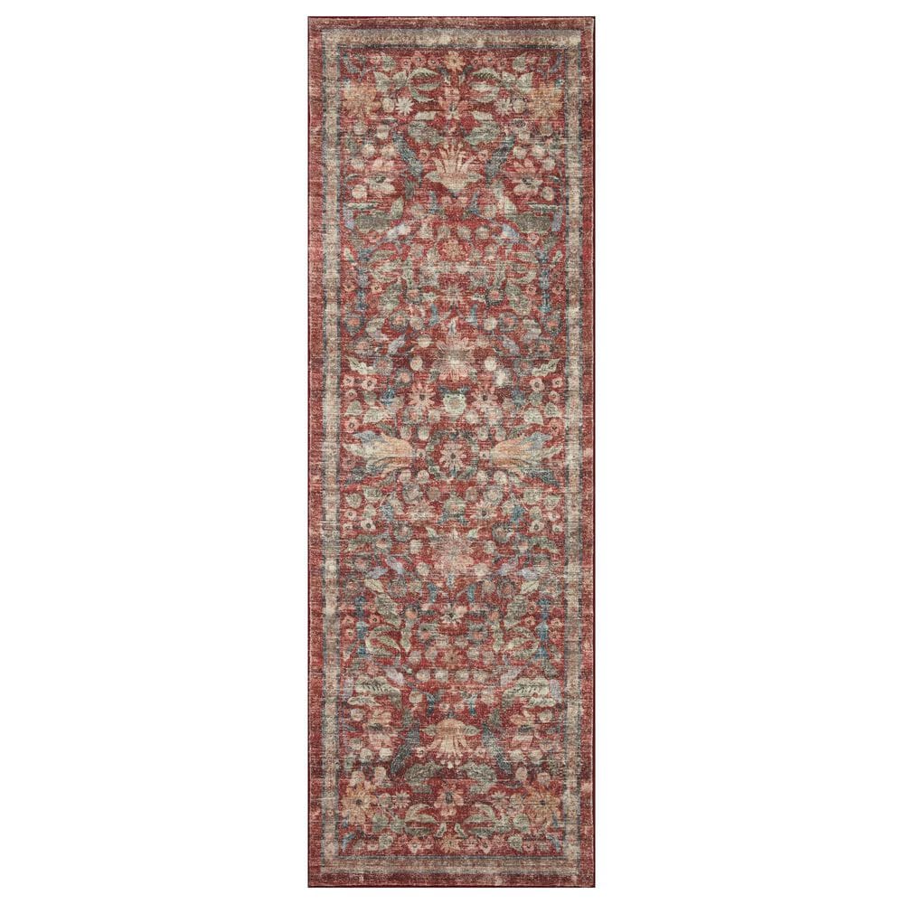 Rifle Paper Co. x Loloi Courtyard 2" x 5" Eve Crimson Runner, , large