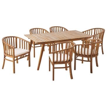 Hearth and Haven 7-Piece Outdoor Dining Set in Teak, , large