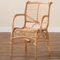 Baxton Studio Seminyak Lounge Chair in Natural Brown, , large